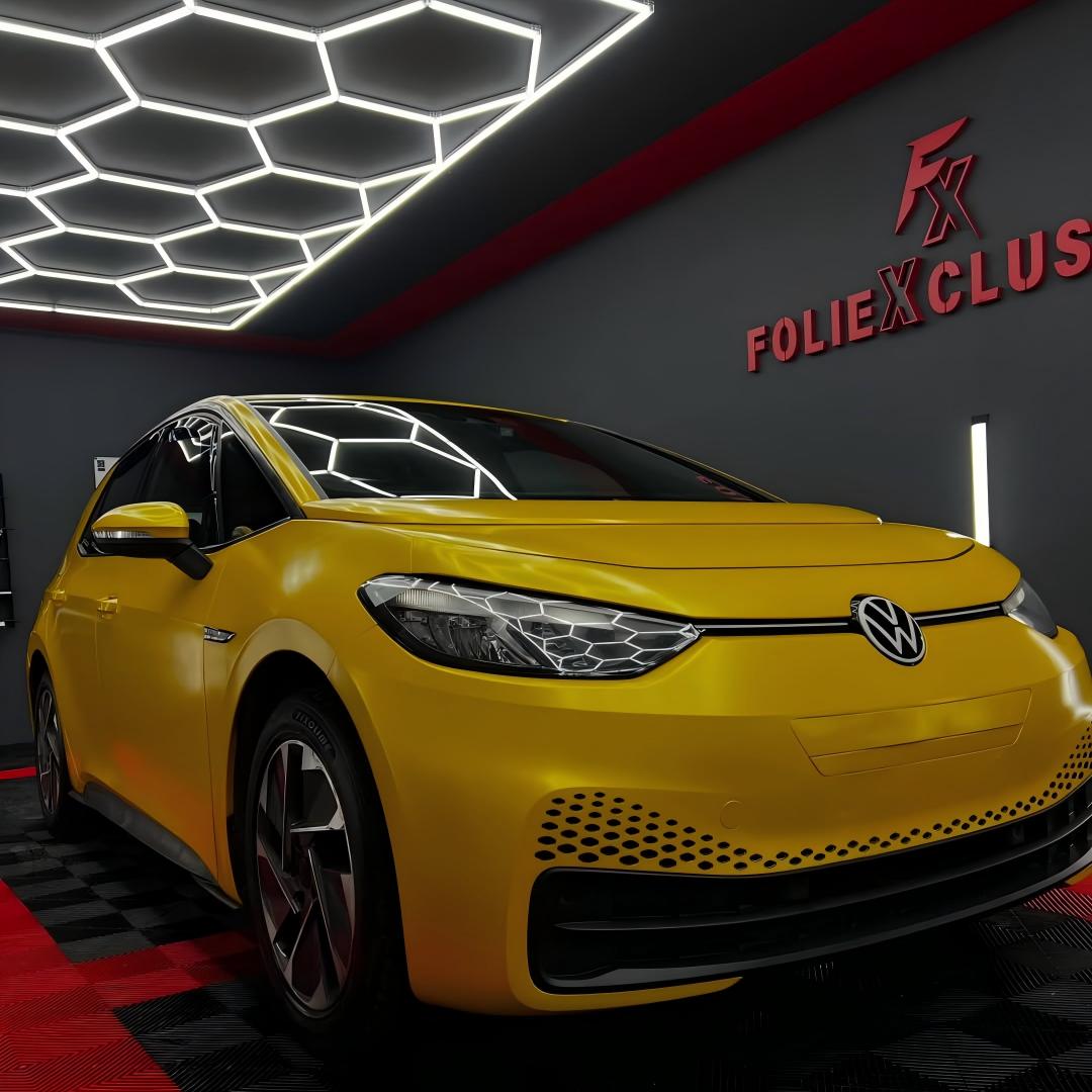 Matte Metallic Satin Energetic Yellow Car Vinyl Wrap review foliexclusive 00