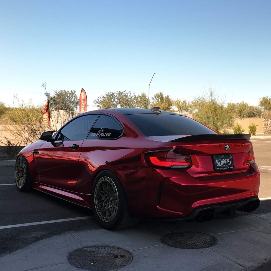 Gloss Mirror Chrome Candy Apple Red  Car Vinyl Wrap review Mike 01