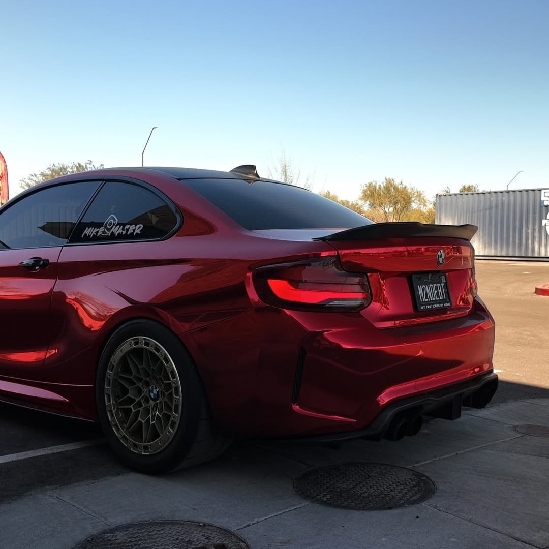 Gloss Mirror Chrome Candy Apple Red  Car Vinyl Wrap review Mike 06