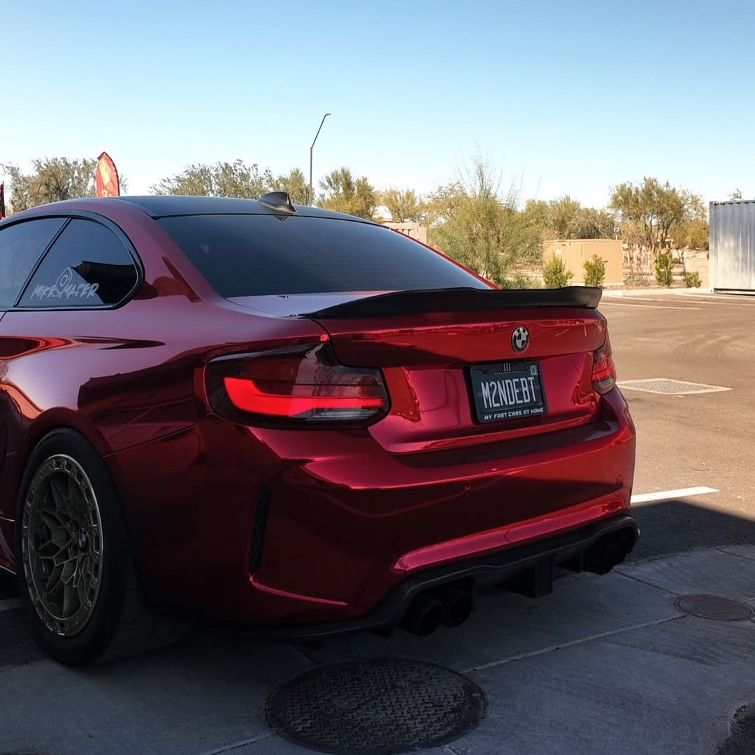 Gloss Mirror Chrome Candy Apple Red  Car Vinyl Wrap review Mike 02