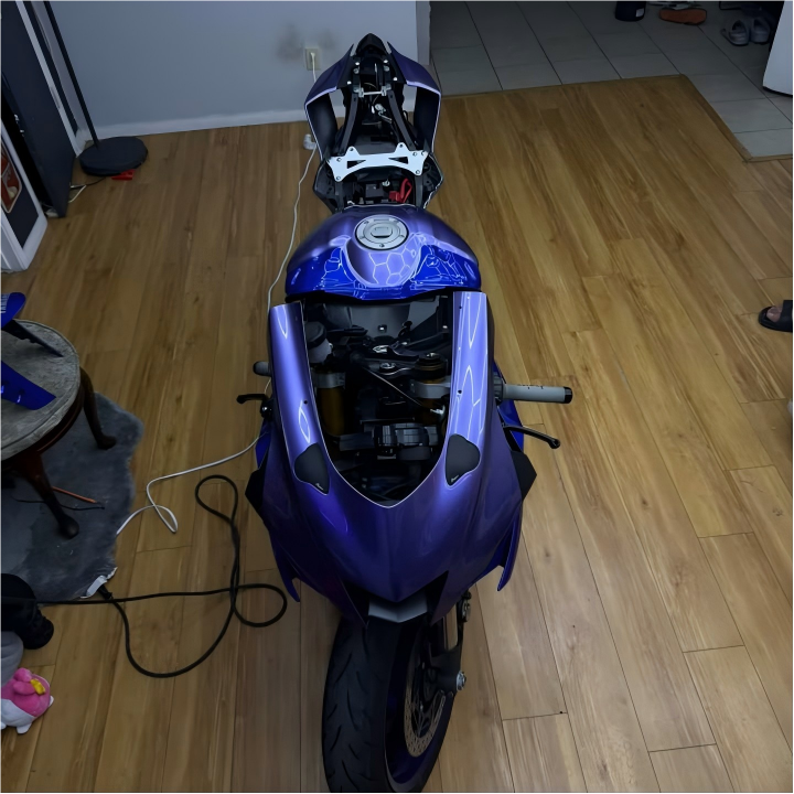 Gloss Metallic Viola Purple Car Vinyl Wrap PET review 1