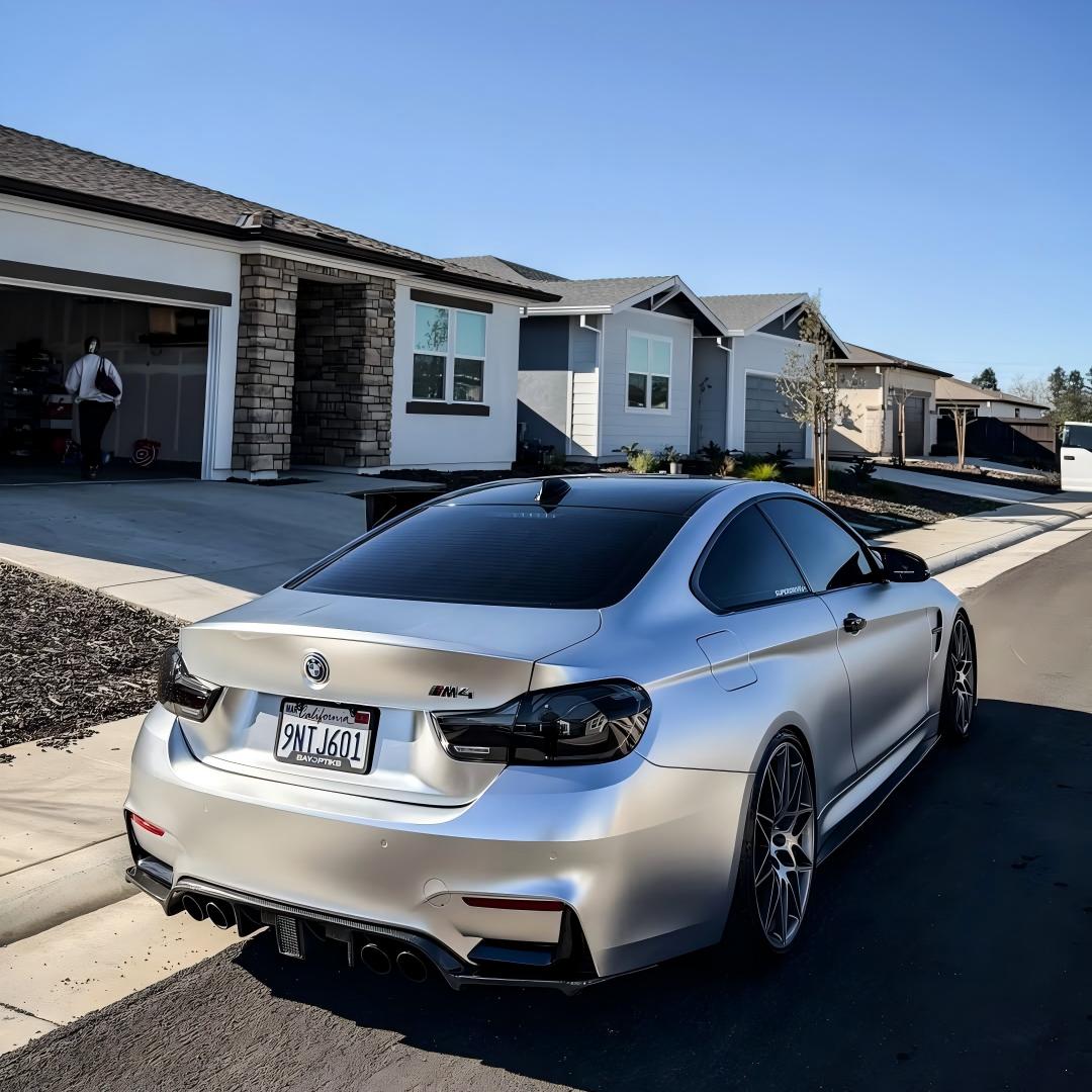 Matte Satin Chrome Silver Car Vinyl Wrap  review 3