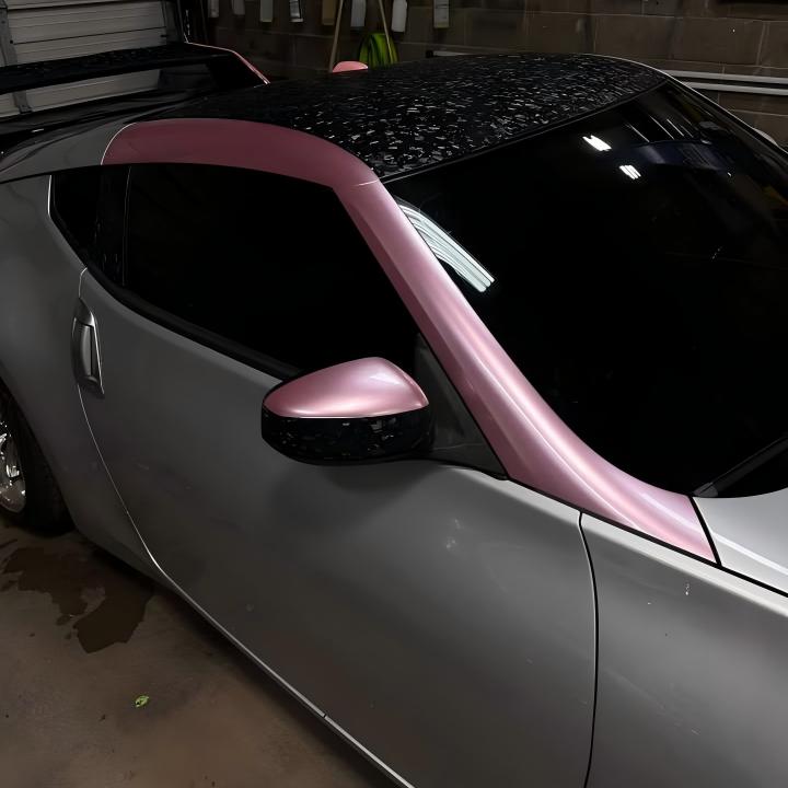 Gloss Metallic Passion Pink Car Vinyl Wrap Bentley GT PET review 1