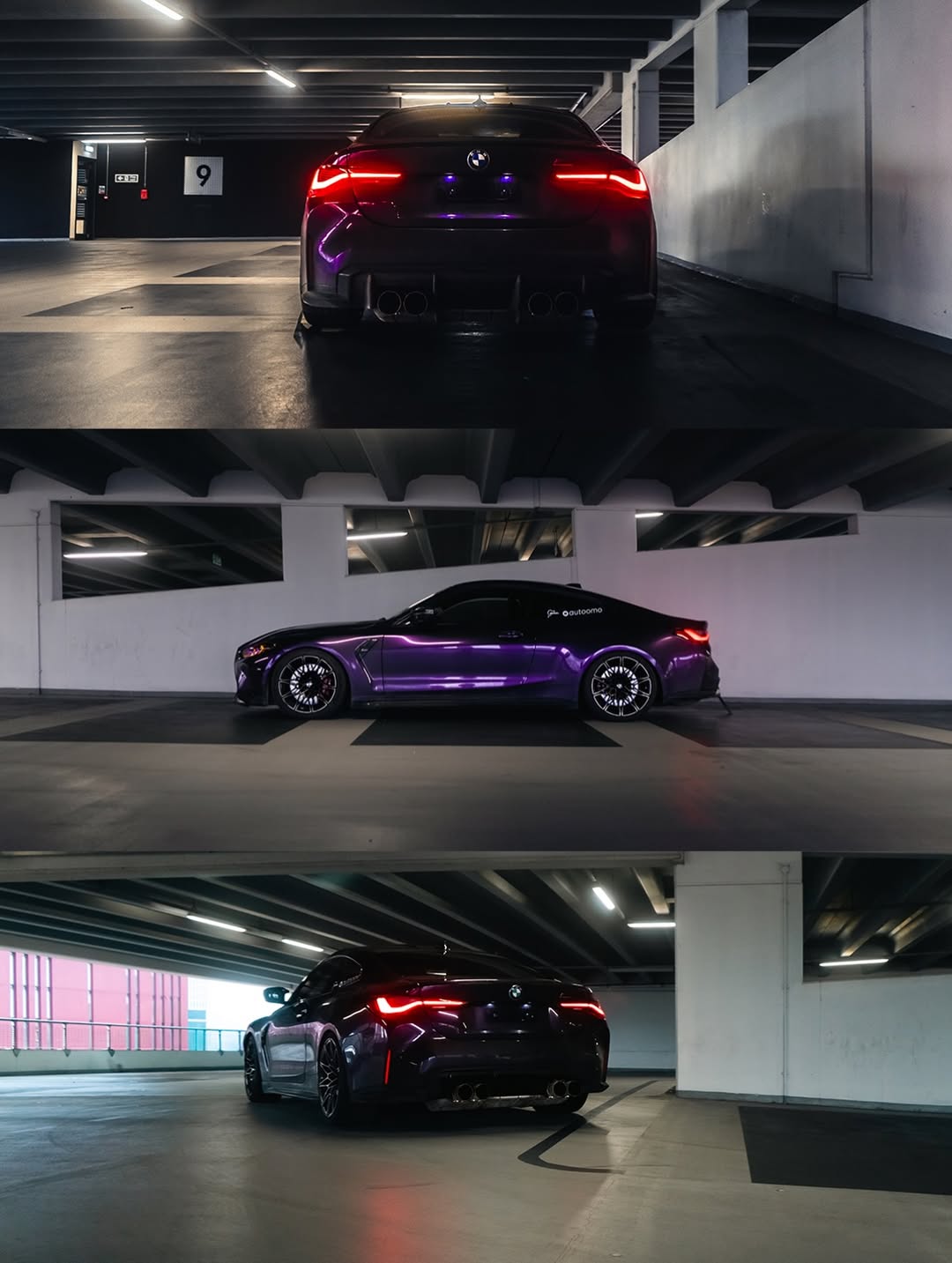 Gloss Metallic Ghost Midnight Purple Car Vinyl Wrap PET review 1