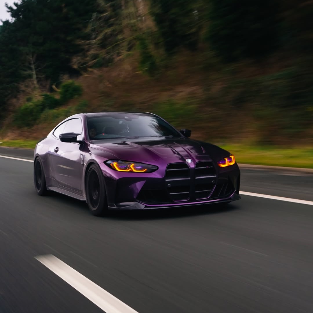 Gloss Metallic Ghost Midnight Purple Car Vinyl Wrap PET review 0