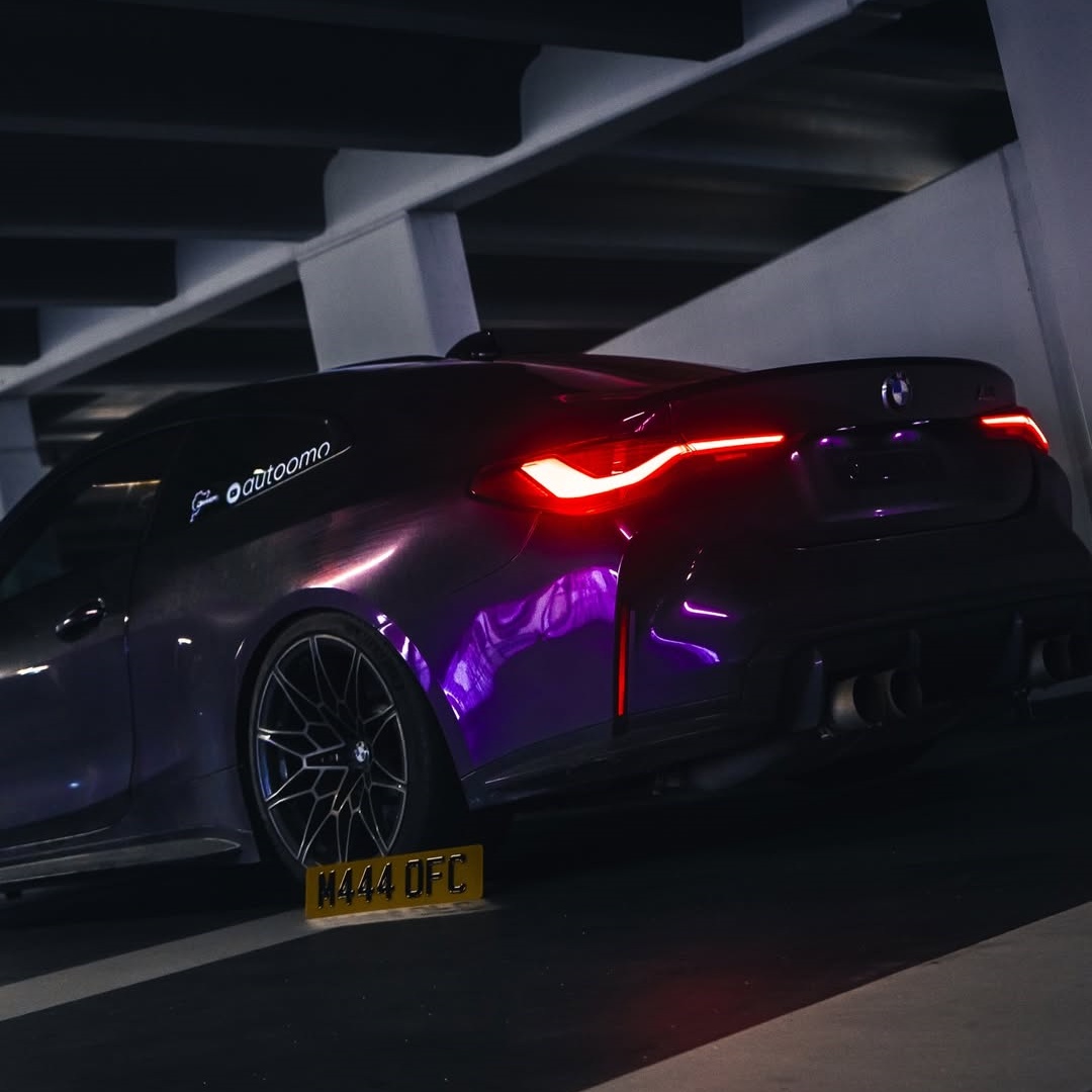 Gloss Metallic Ghost Midnight Purple Car Vinyl Wrap PET review 6