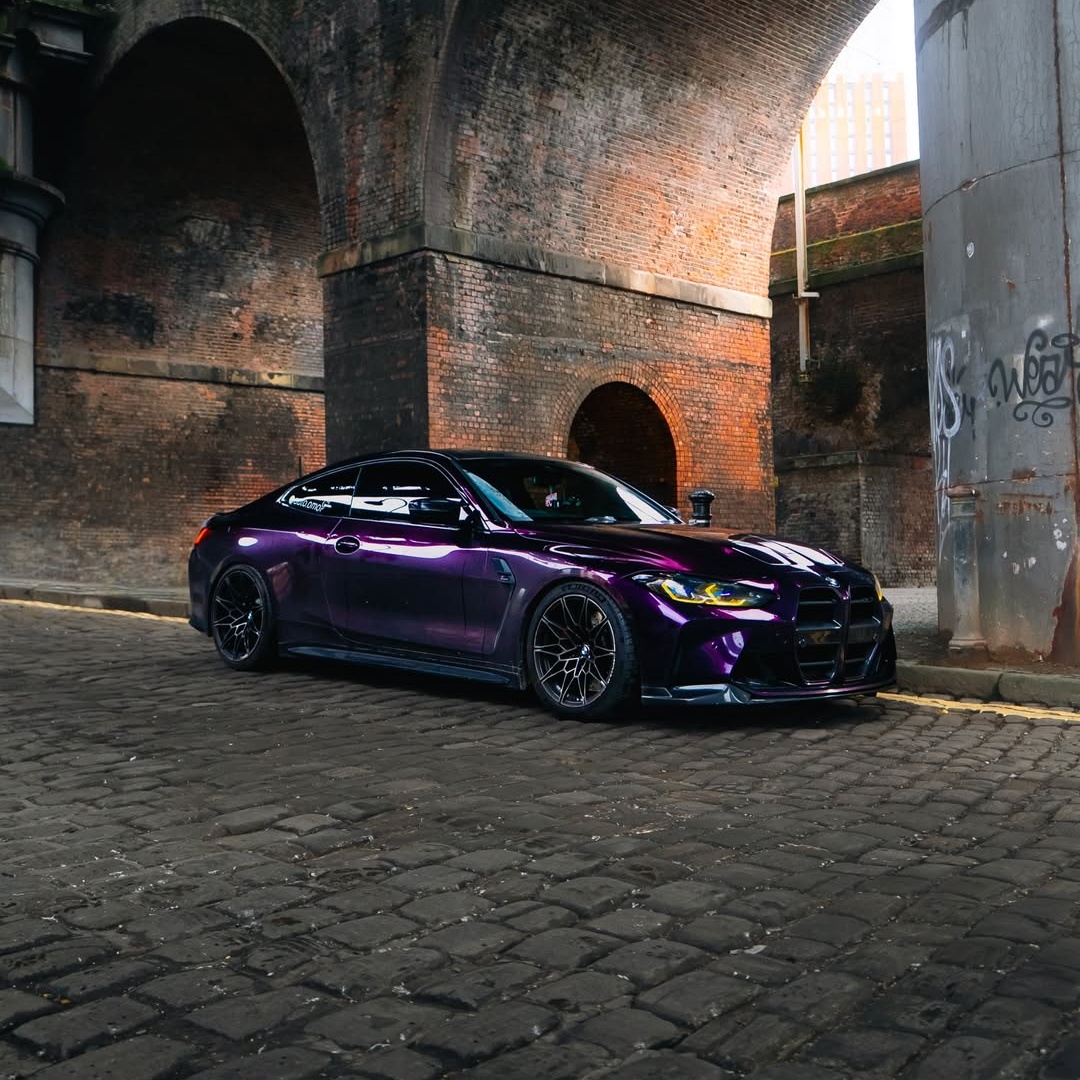 Gloss Metallic Ghost Midnight Purple Car Vinyl Wrap PET review 7