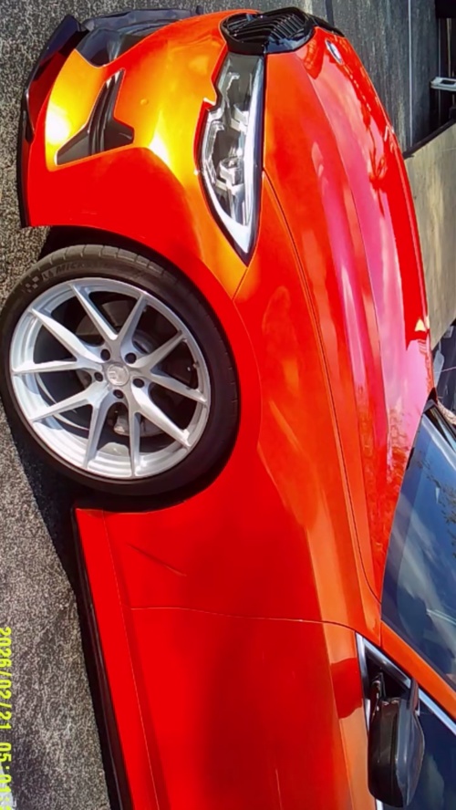 Gloss Metallic Fiery Orange Car Vinyl Wrap PET  reviewed by