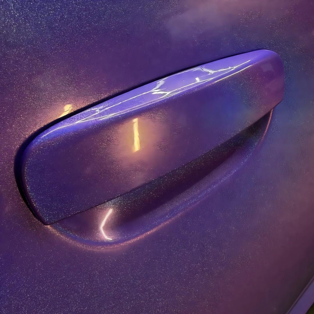 Gloss Metallic Rainbow Laser Purple  Light  Purple Car Vinyl Wrap review 4