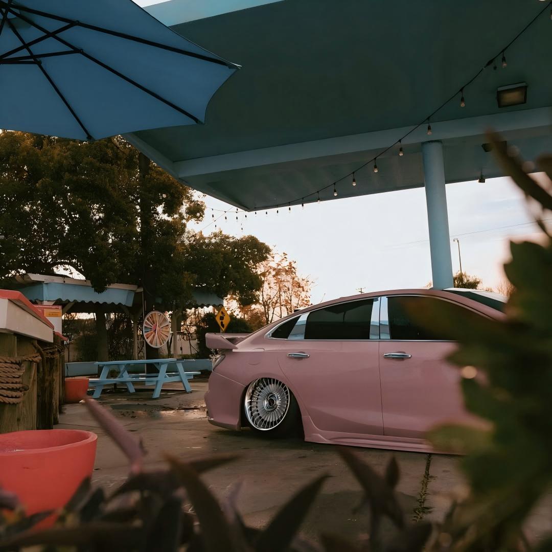 Gloss Rose Latte Pink Car Vinyl Wrap PET review 4