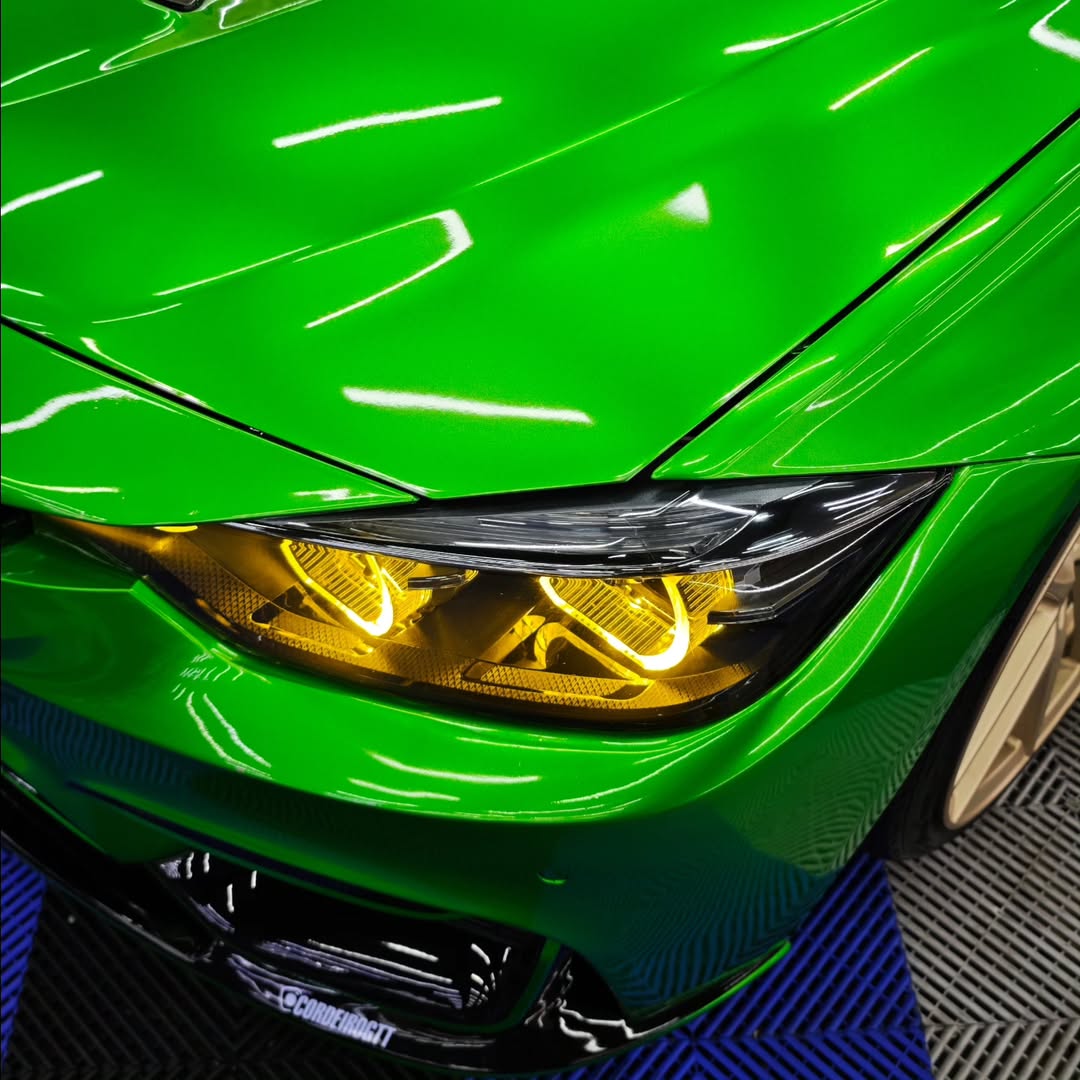 Gloss Metallic Flame Green Car Vinyl Wrap review 3