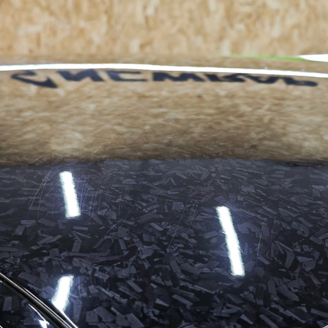 Gloss Black Forged Carbon Car Vinyl Wrap PET review 1