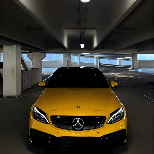 Gloss Metallic Golden Yellow Car Vinyl Wrap PET review 3