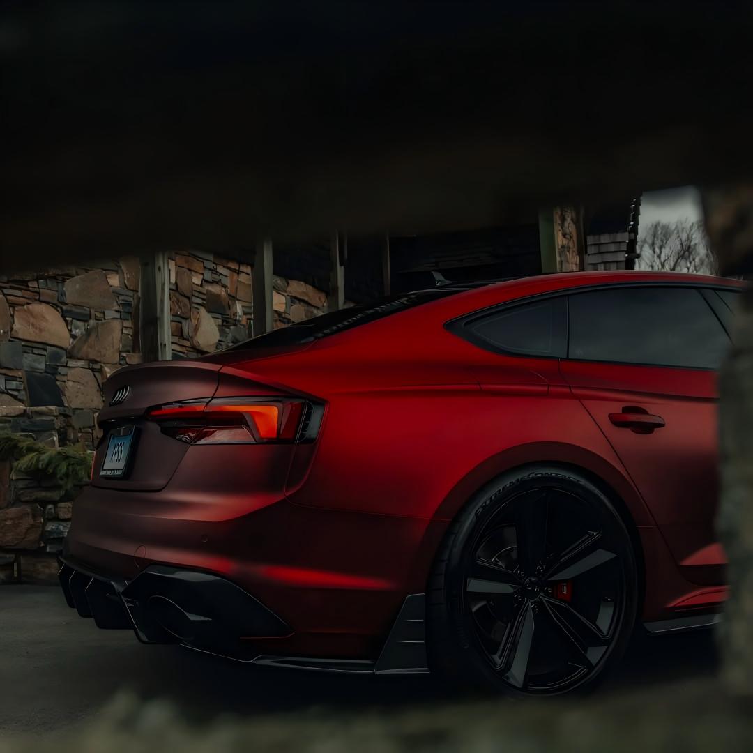 Satin Chrome Metallic Romanee Red Vinyl Wrap | Romania Red PET review 4