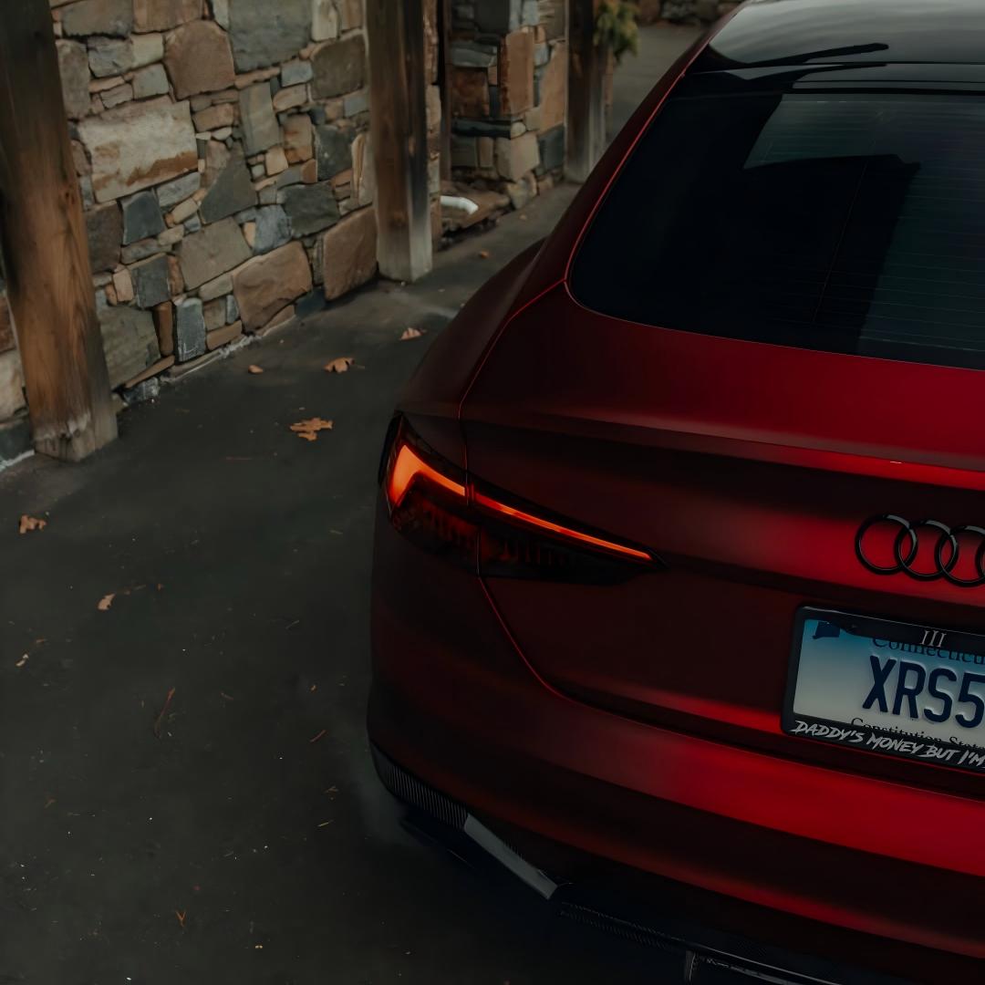 Satin Chrome Metallic Romanee Red Vinyl Wrap | Romania Red PET review 5