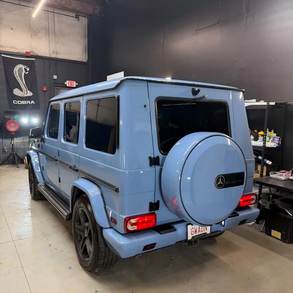 Gloss China Blue Car Vinyl Wrap PET review 0