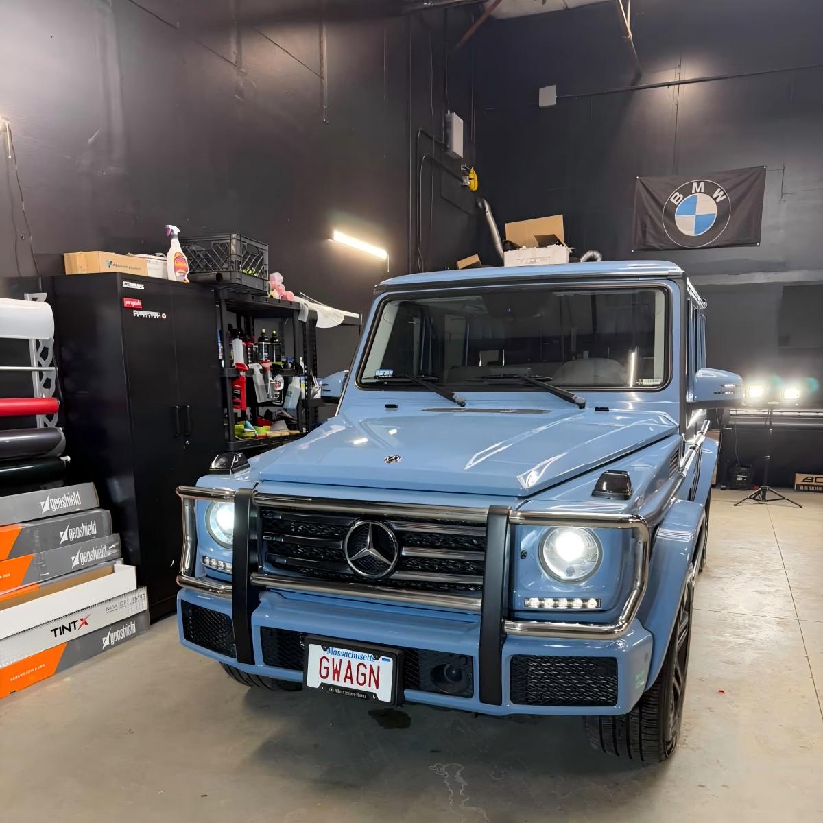 Gloss China Blue Car Vinyl Wrap PET review 1