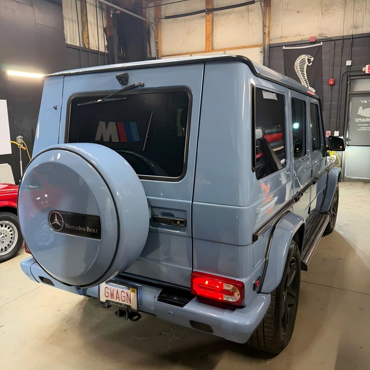 Gloss China Blue Car Vinyl Wrap PET review 4