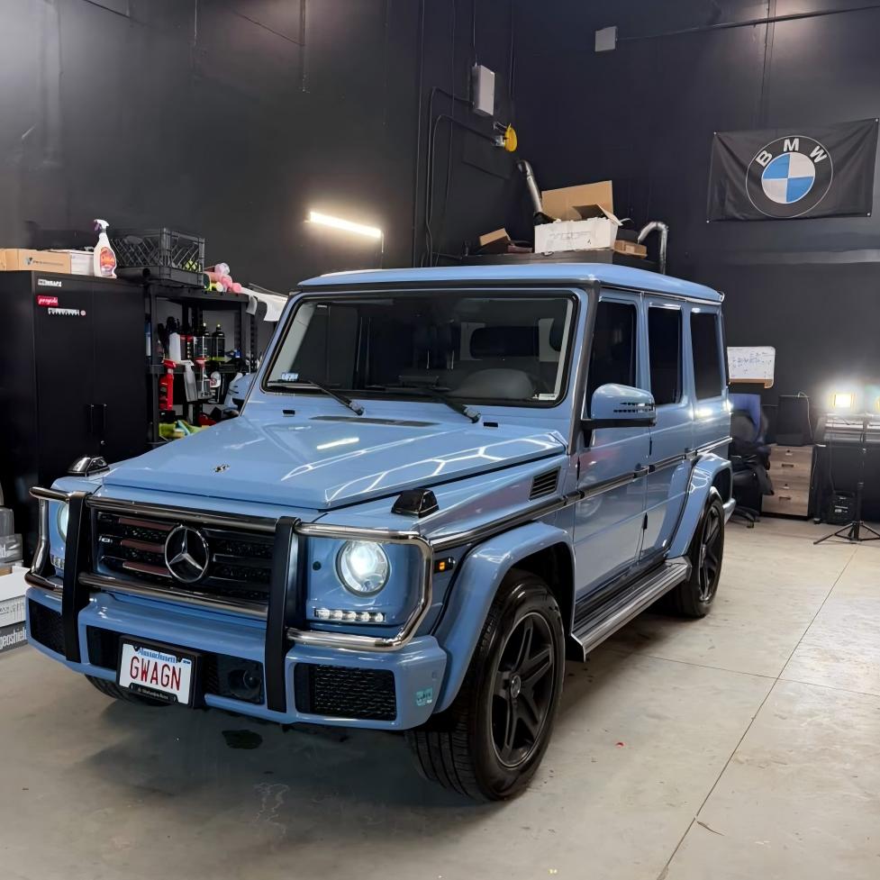 Gloss China Blue Car Vinyl Wrap PET review 3