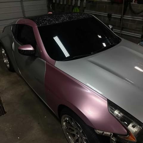 Gloss Metallic Passion Pink Car Vinyl Wrap Bentley GT PET review 0
