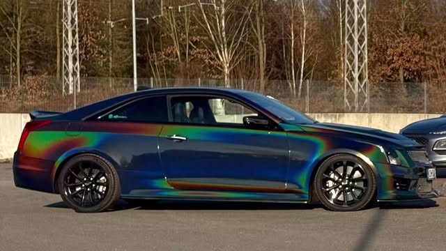 Gloss Metallic Rainbow Laser Flip Psychedelic Grey Car Vinyl Wrap review 0