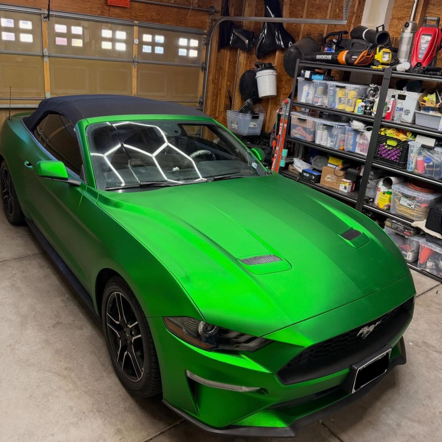 Matte Chrome Green Car Vinyl Wrap  review eternity_customz 02