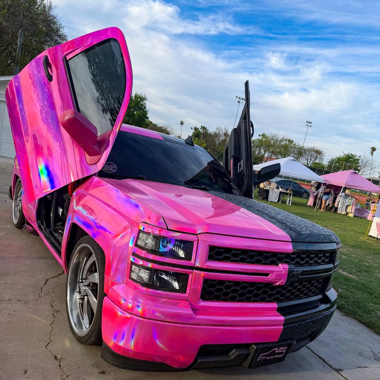 Gloss Pink Holographic Chrome Laser Car Vinyl Wrap Coupe BMW review chiinaxox 00