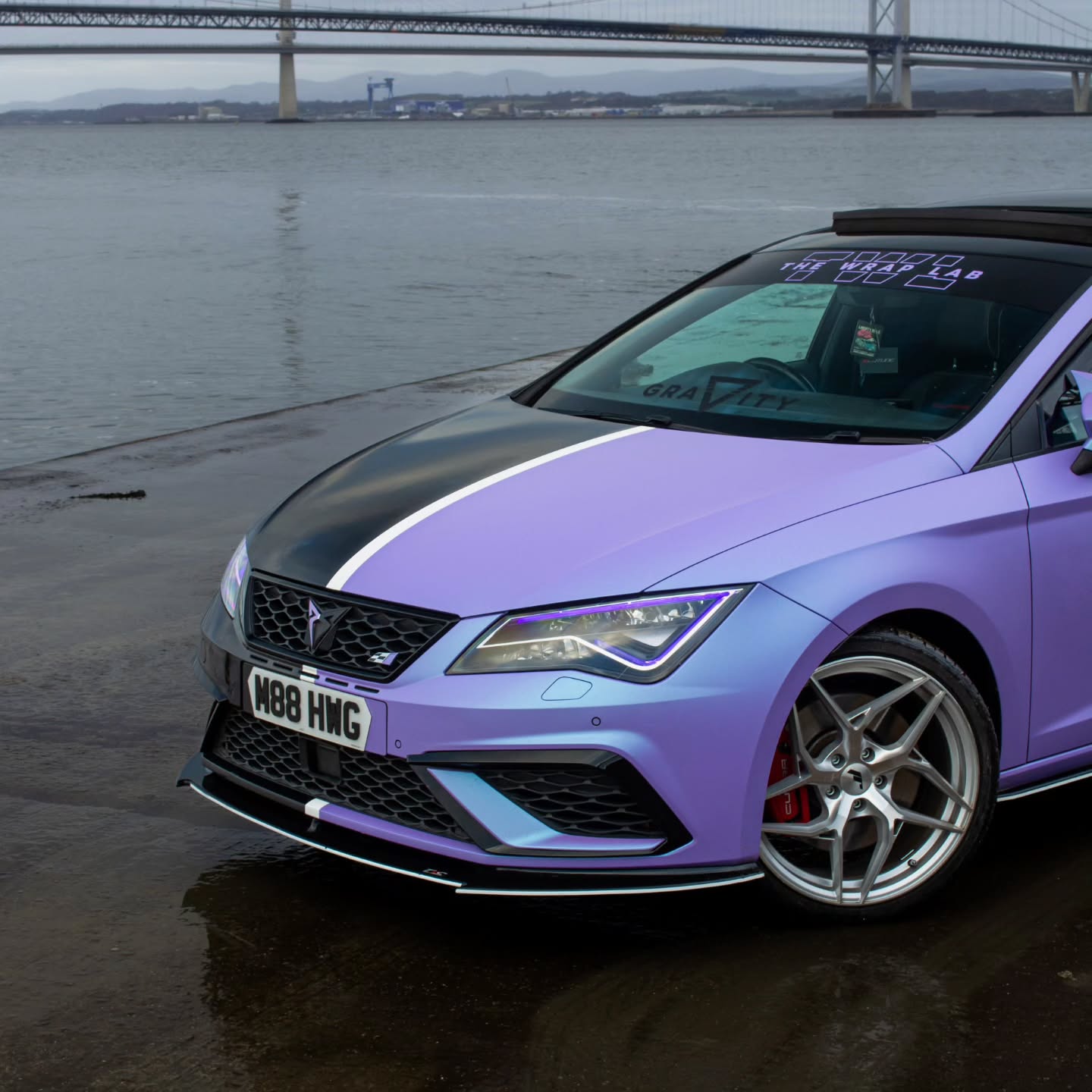 Matte Chameleon Glacial Frost Purple Car Vinyl Wrap PET review 1