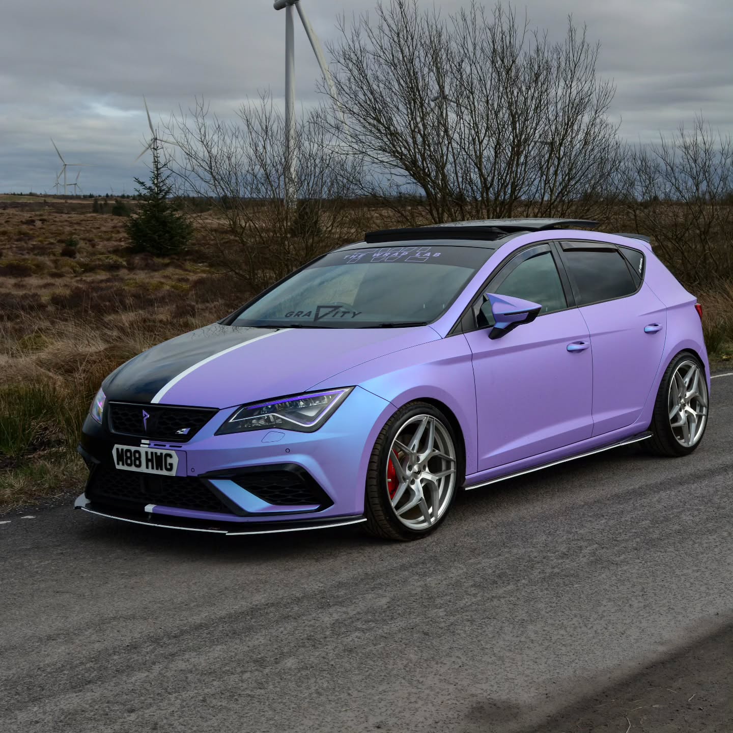 Matte Chameleon Glacial Frost Purple Car Vinyl Wrap PET review 3