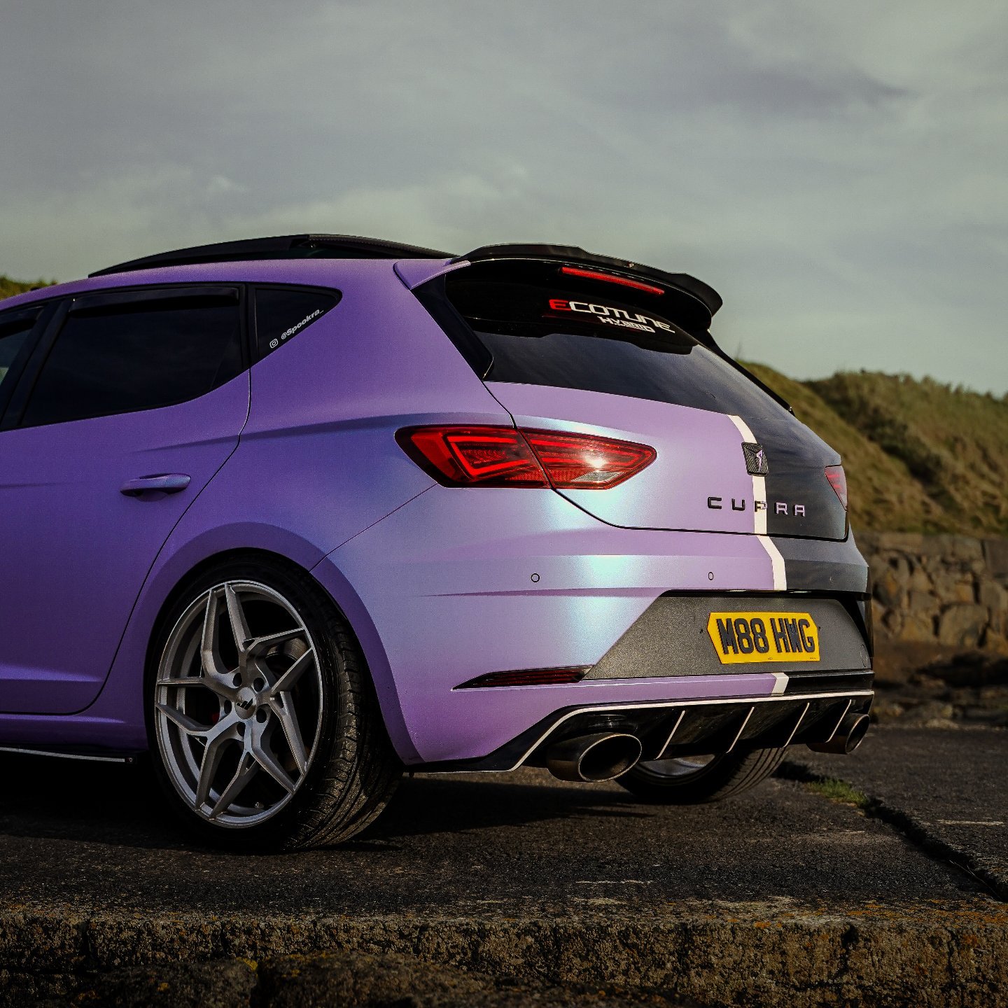 Matte Chameleon Glacial Frost Purple Car Vinyl Wrap PET review 4