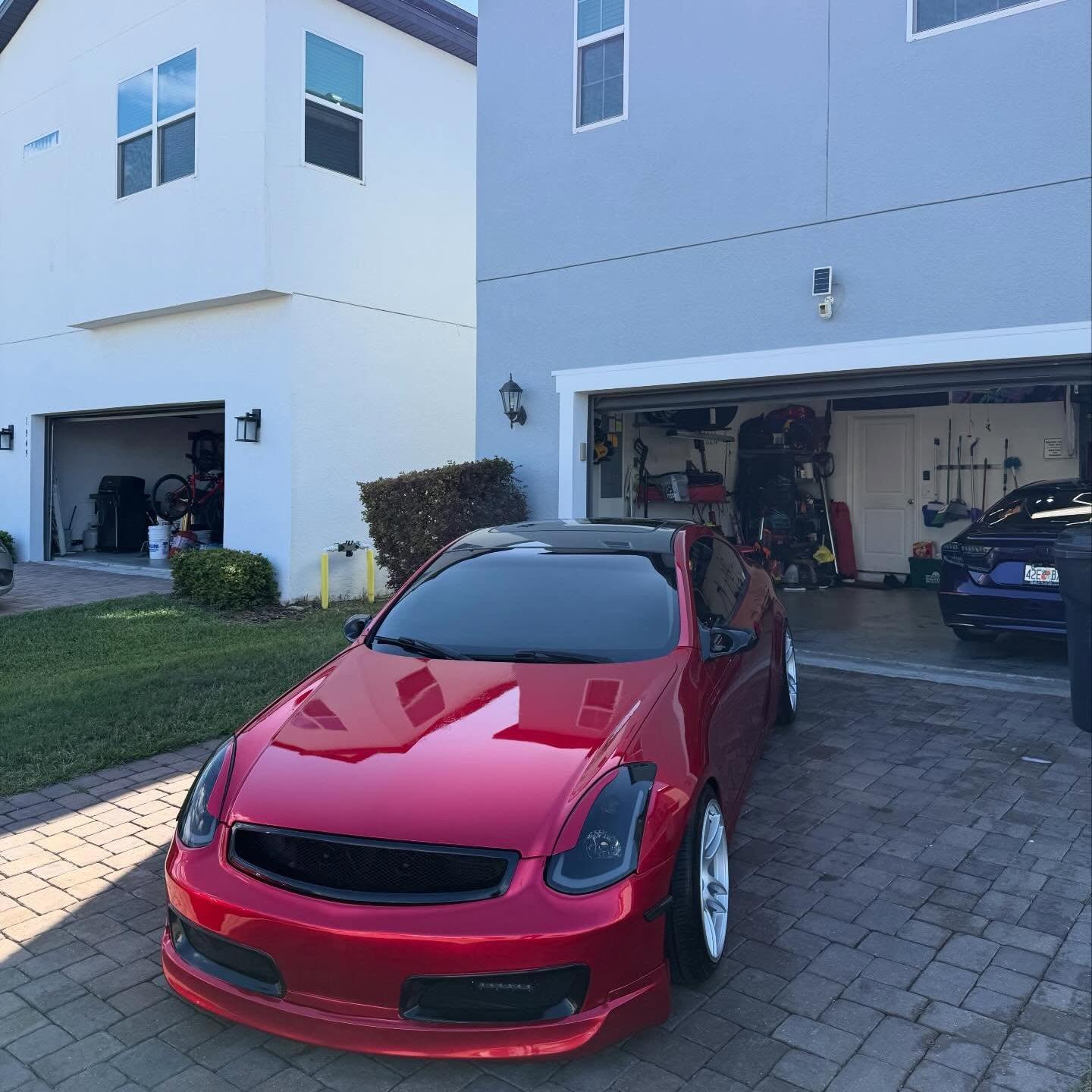 Ultra Glossy Metallic Vampire Red Car Vinyl Wrap BMW PET   review 0