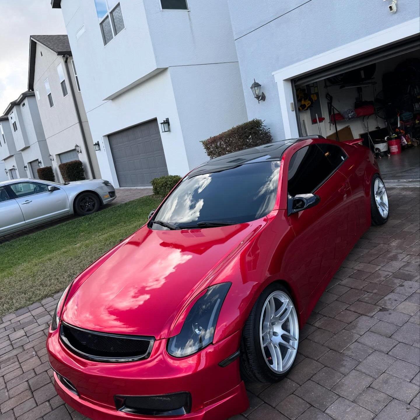 Ultra Glossy Metallic Vampire Red Car Vinyl Wrap BMW PET   review 3