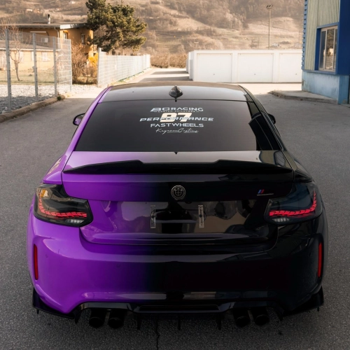 ALUKOVINYL Black to Purple Gradient Custom Car Wraps reviewed by