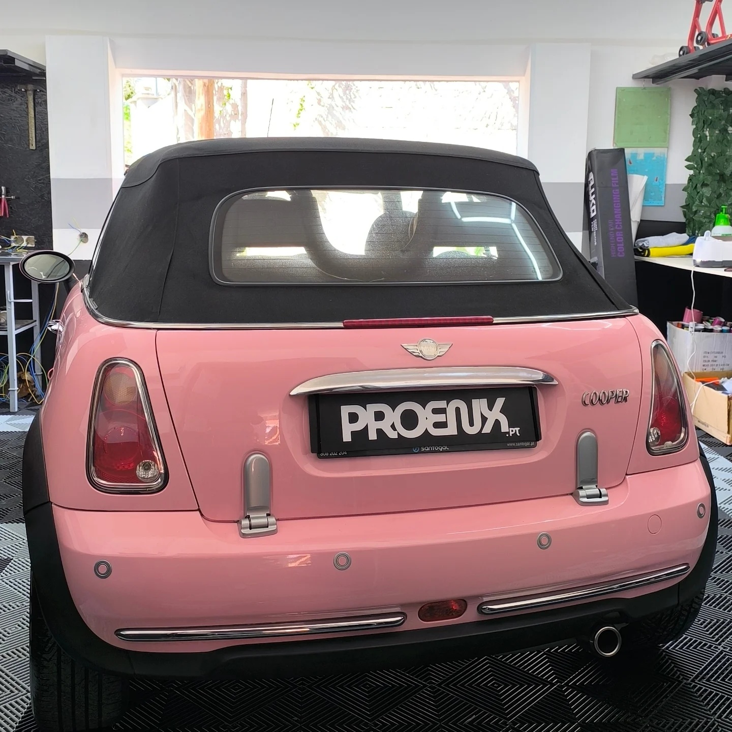 Gloss Crystal Peach Pink Car Vinyl Wrap PET review 7