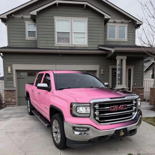 ALUKOVINYL Pink to Black Gradient Custom Printed Vinyl Wrap  reviewed by
