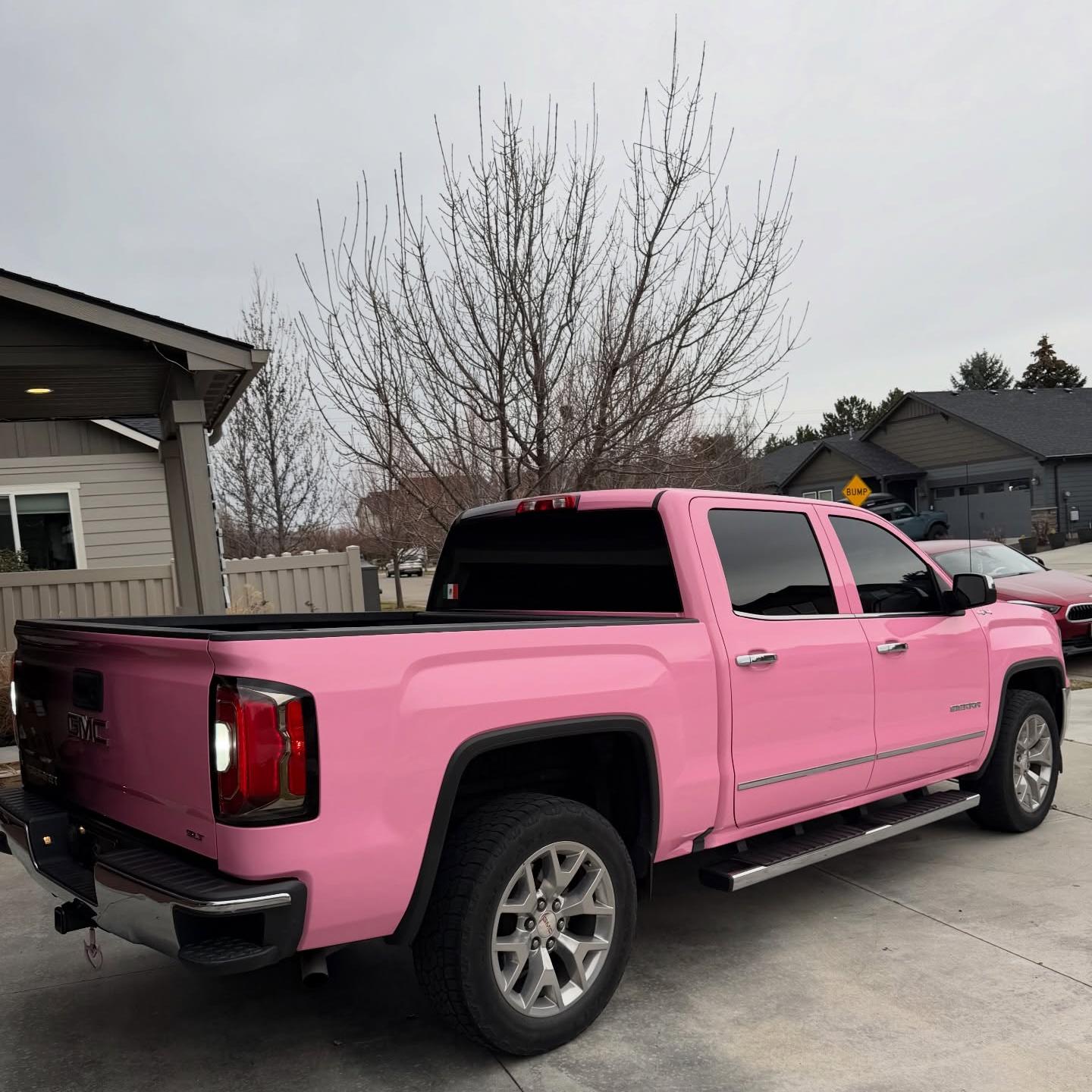 ALUKOVINYL Pink to Black Gradient Custom Printed Vinyl Wrap  review 1