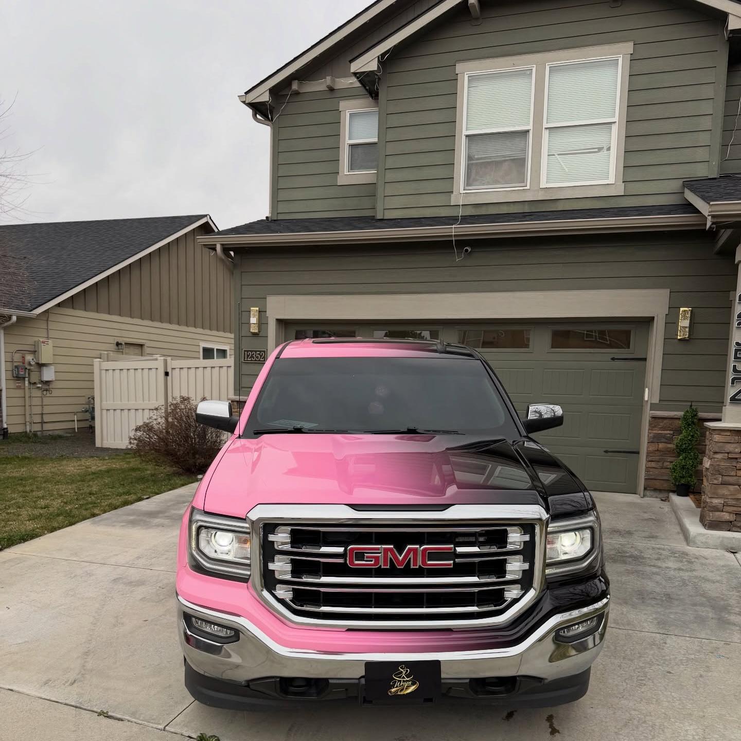 ALUKOVINYL Pink to Black Gradient Custom Printed Vinyl Wrap  review 4