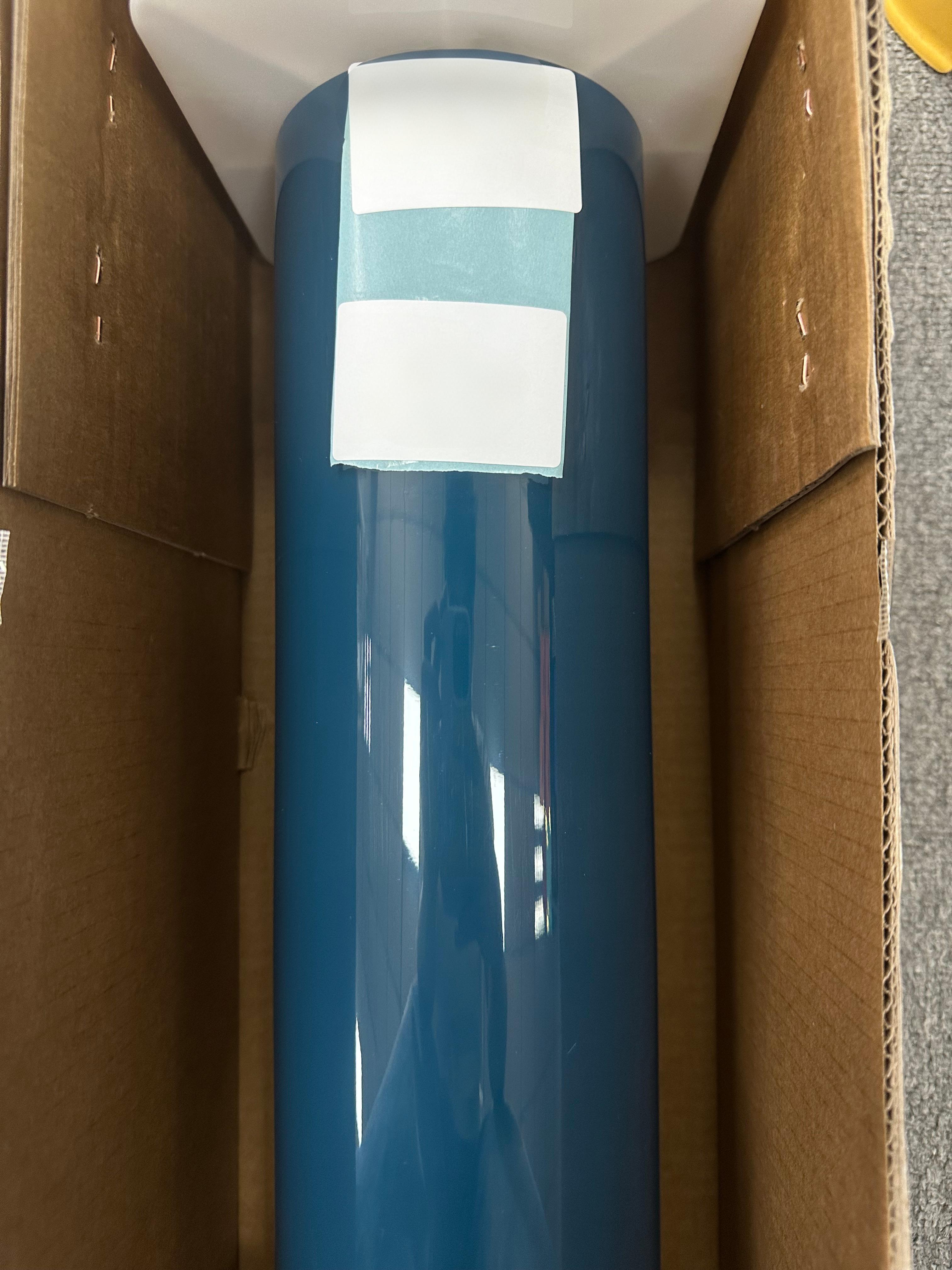 Gloss Petrol Blue Car Vinyl Wrap PET review 1