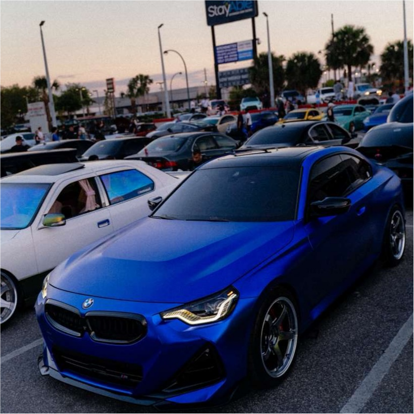 Matte Metallic Satin Blueberry Car Vinyl Wrap PET review 4