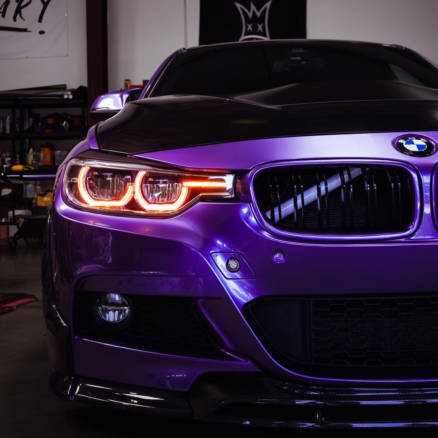 Gloss Metallic Viola Purple Car Vinyl Wrap PET review 9