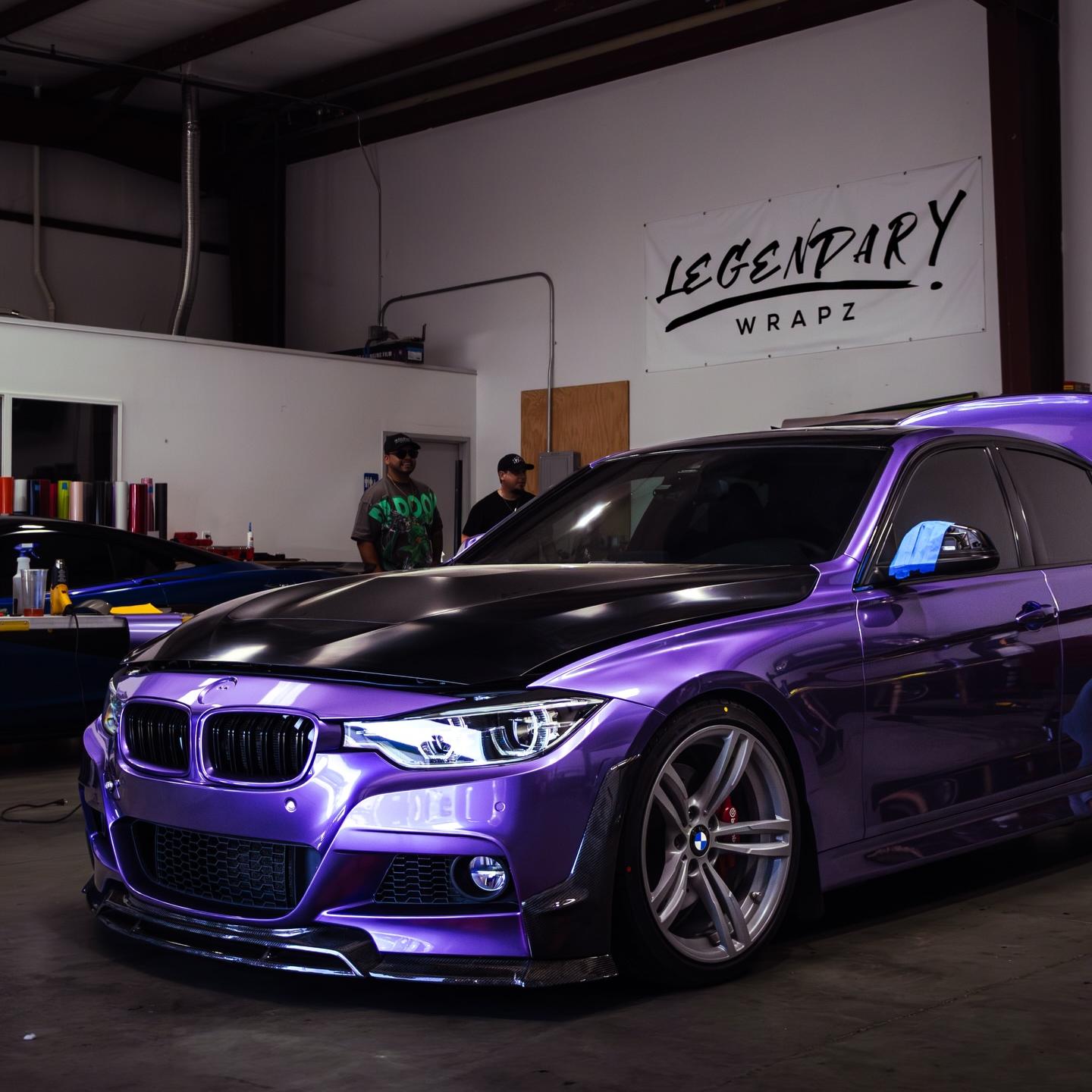 Gloss Metallic Viola Purple Car Vinyl Wrap PET review 8