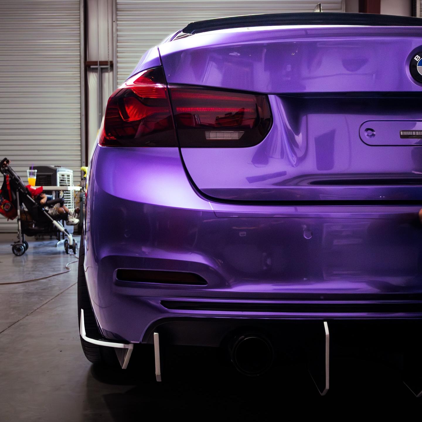 Gloss Metallic Viola Purple Car Vinyl Wrap PET review 4