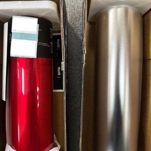 Gloss Metallic Liquid Ruby Red Car Vinyl Wrap PET reviewed by