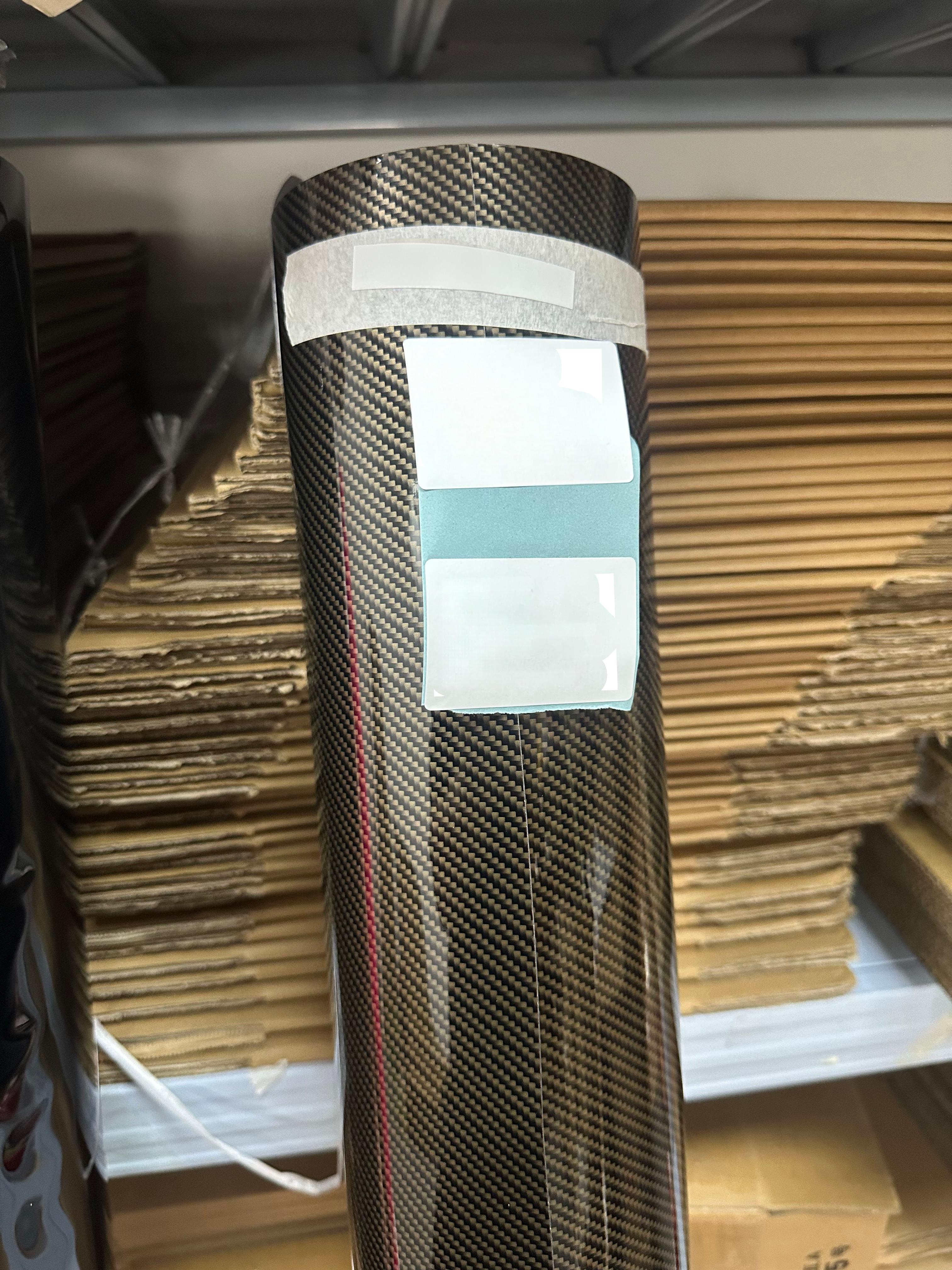 Gloss Emulational 9D Carbon Fiber Black Car Vinyl Wrap PET review 5