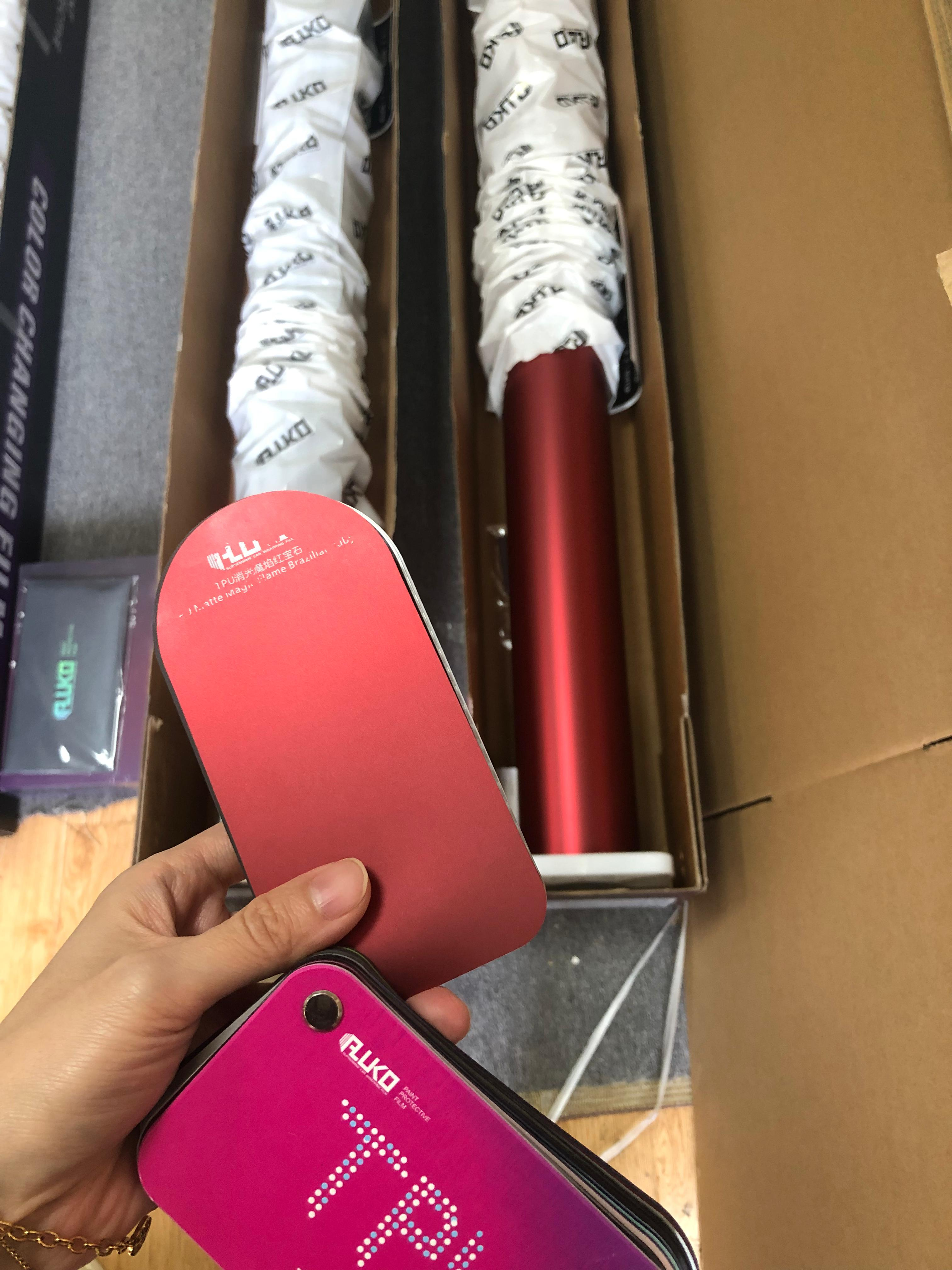 TPU Matte Magic Flame Ruby Red Colored PPF Paint Protection Film review 1
