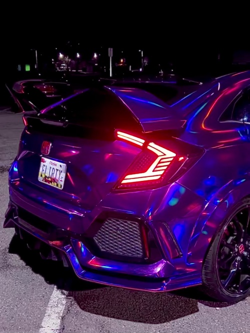 Gloss Purple Holographic Chrome Laser Car Vinyl Wrap reviewed by