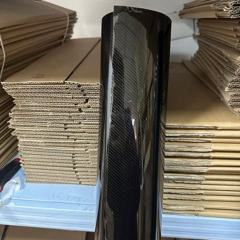 Gloss Emulational 9D Carbon Fiber Black Car Vinyl Wrap PET review 0