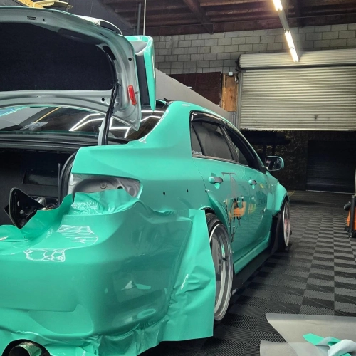 Gloss Porsche Mint Green Car Vinyl Wrap PET reviewed by
