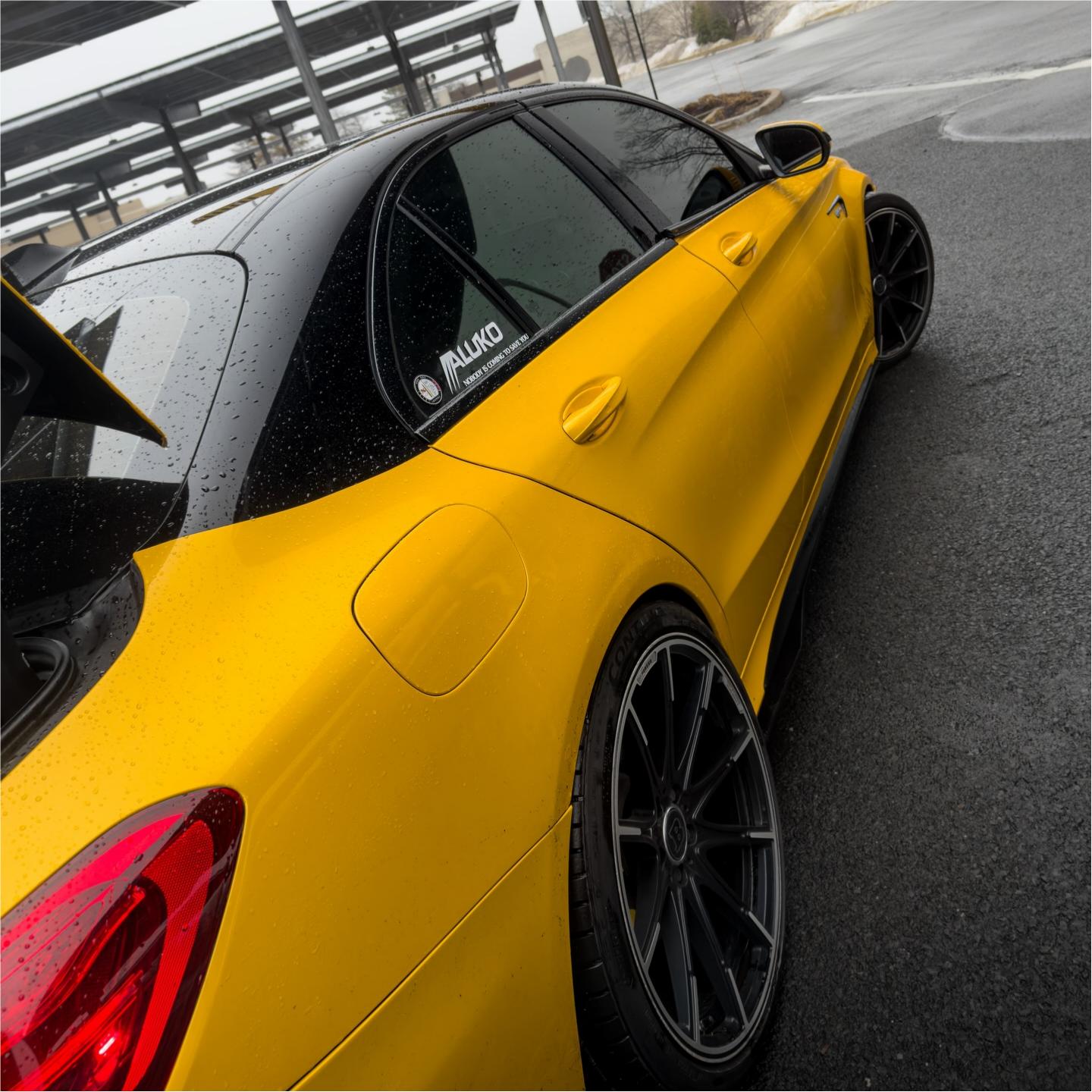 Gloss Metallic Golden Yellow Car Vinyl Wrap PET review ants.c3 05