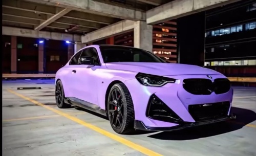 Matte Chameleon Glacial Frost Purple Car Vinyl Wrap PET reviewed by